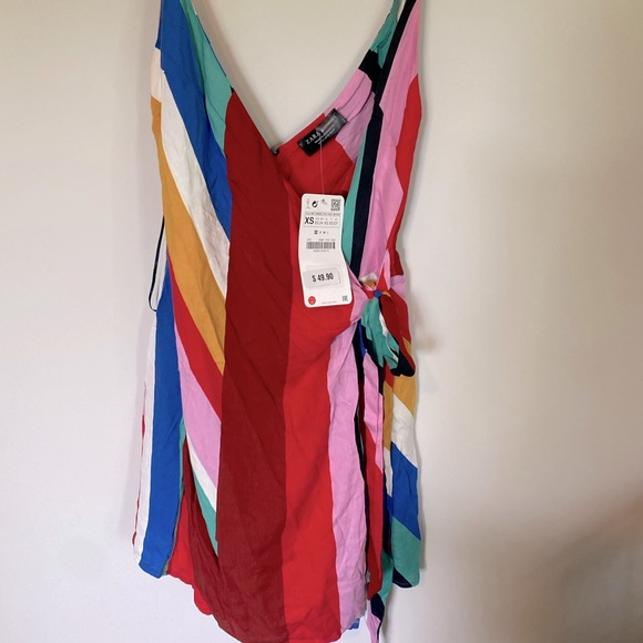 Zara multicolor striped romper - Picture 1 of 3